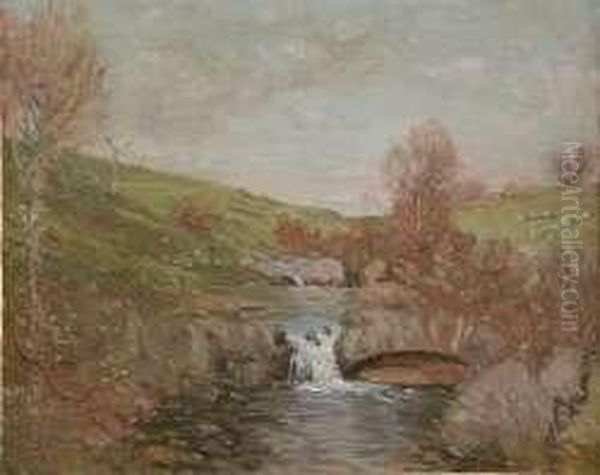 A River Landscape, Ayrshire Oil Painting by George Houston