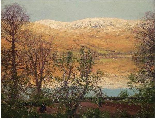 Spring Snows, Loch Fyne Oil Painting by George Houston