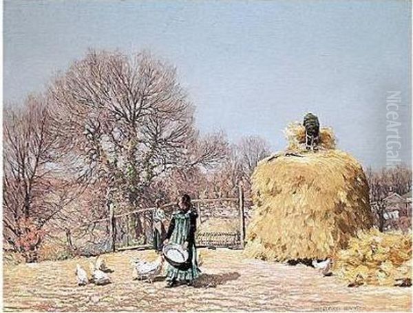 An Ayrshire Farm Oil Painting by George Houston