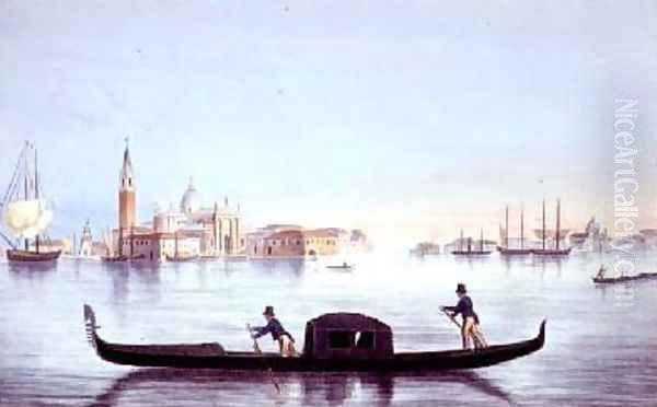 Venetian Gondola Oil Painting by Marco Moro