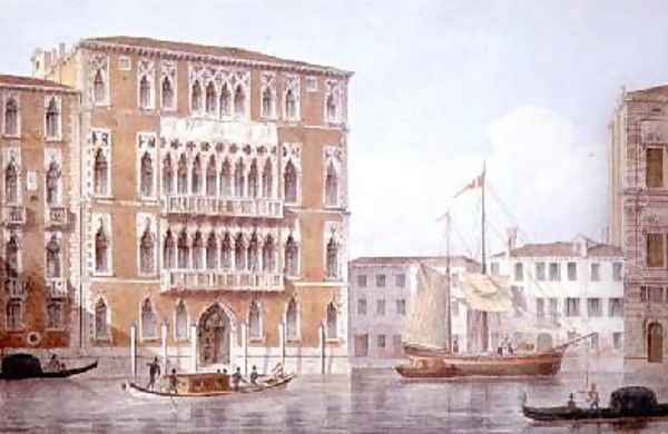 The Ca Foscari Venice Oil Painting by Marco Moro