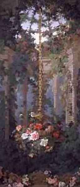 The Garden of Armida wallpaper design 1854 Oil Painting by Eduard Muller