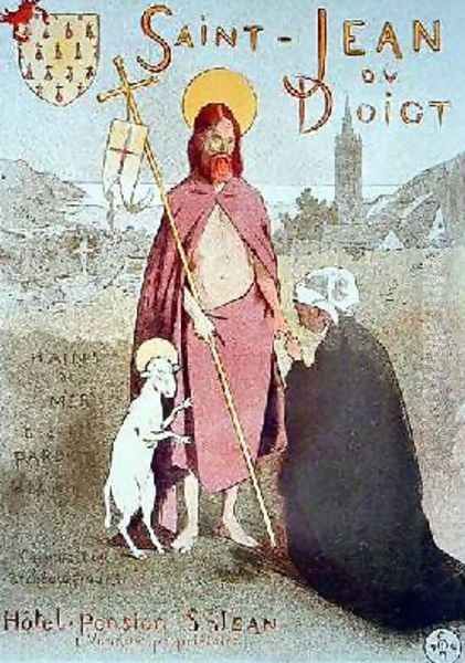 Reproduction of a poster advertising St Jean du Doigt Oil Painting by Etienne Moreau-Nelaton