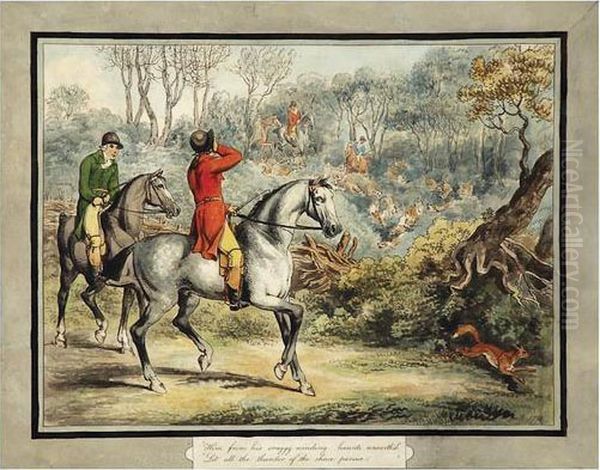 Foxhunting Oil Painting by Samuel Howitt