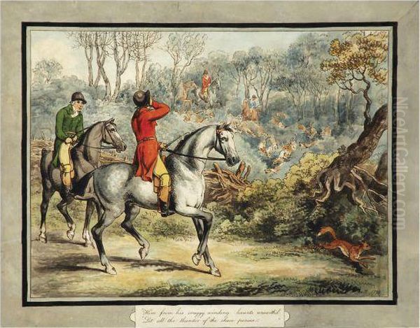 Fox Hunting Oil Painting by Samuel Howitt