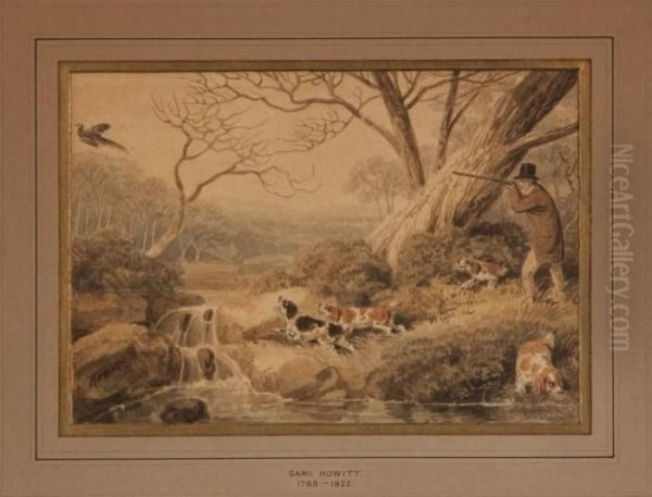 Pheasant Shooting Oil Painting by Samuel Howitt