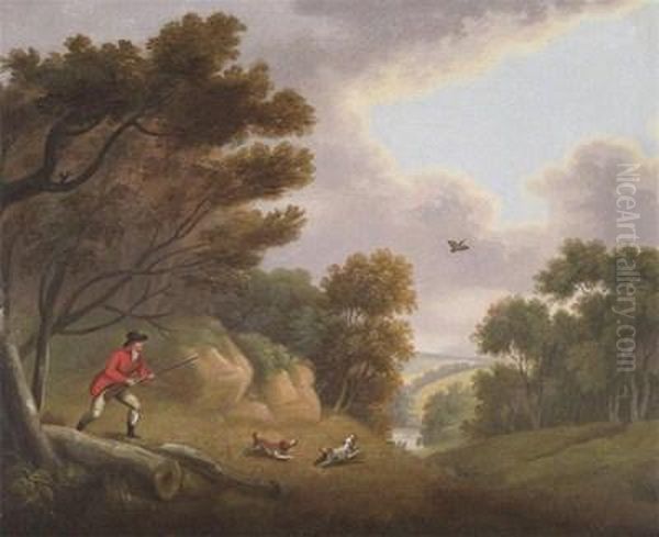 Shooting Partridge And Woodcock Oil Painting by Samuel Howitt