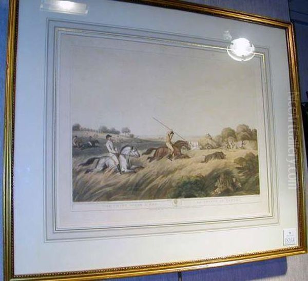 The Chase After A Hog Oil Painting by Samuel Howitt