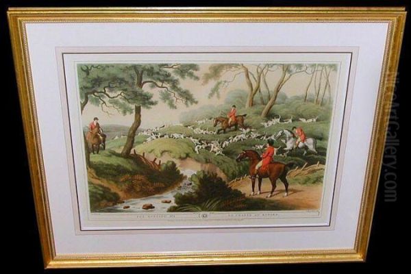 Fox Hunting And Fox Hunting 3 Oil Painting by Samuel Howitt