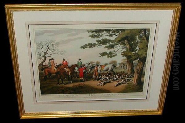 Hare Hunting 1 And Hare Hunting 2 Oil Painting by Samuel Howitt