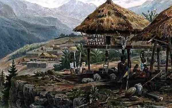 Igorrote farm in Luzon Philippines from The History of Mankind Vol.1 Oil Painting by Meyer, Hans