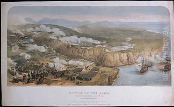 The Battle of Alma from the French position on 20th September 1854 1854 by Maclane, Andrew