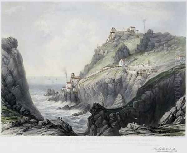 The View of Botallack Mine in the Parish of St Just in Penwith Oil Painting by Mitchell, Philip