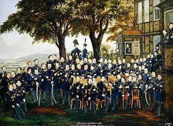 The Kassel Citzens Guard 1851 Oil Painting by Georg Michael Mades