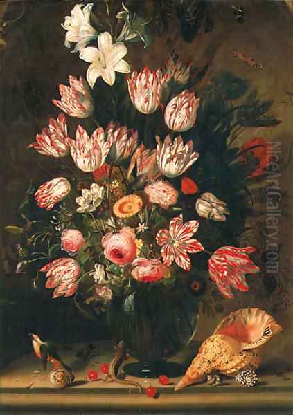 Flowers Oil Painting by Jacob Marrel