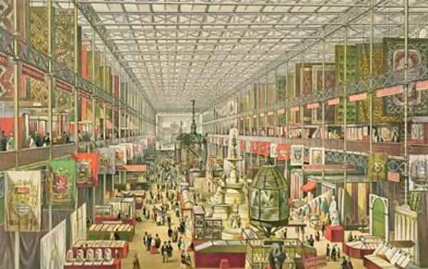 View of the British Department of the Great Exhibition of 1851 Oil Painting by McNevin, J.