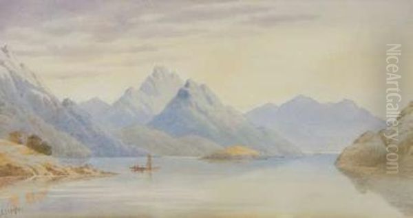 Preservation Inlet Oil Painting by John Barr Clarke Hoyte