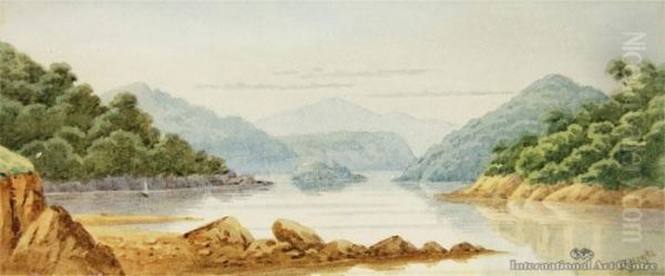 Breaksea Sound Oil Painting by John Barr Clarke Hoyte