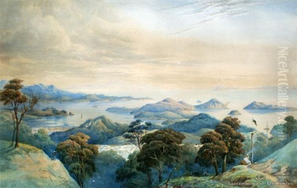 Coromandel Oil Painting by John Barr Clarke Hoyte