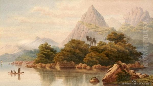 Whangaroa - Evening Oil Painting by John Barr Clarke Hoyte