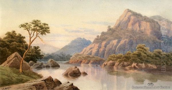 Queen Charlotte Sound Oil Painting by John Barr Clarke Hoyte