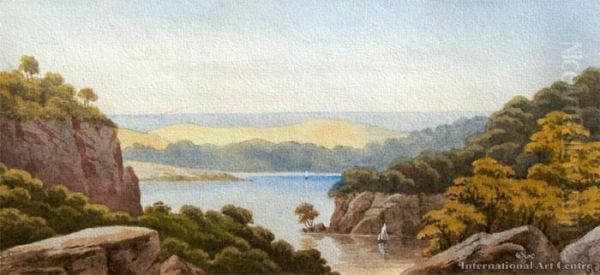 View To The Sea Oil Painting by John Barr Clarke Hoyte