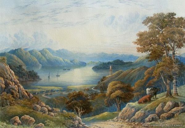 Coromandel Oil Painting by John Barr Clarke Hoyte