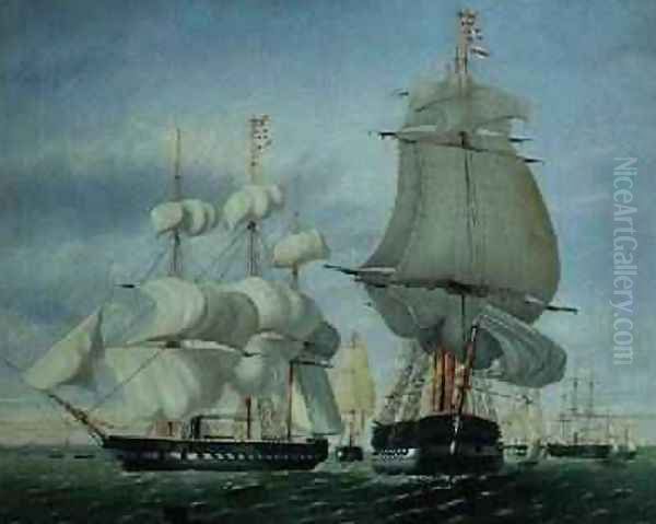 Baltic Flying Squadron 1856 Oil Painting by William Morrison