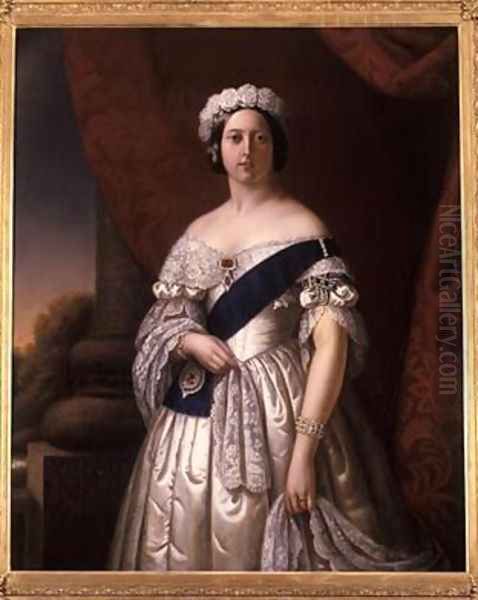 Queen Victoria of England 1846 Oil Painting by Alexander Melville