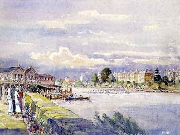 Rowing Kingston July 11th 1931 Oil Painting by William Monk