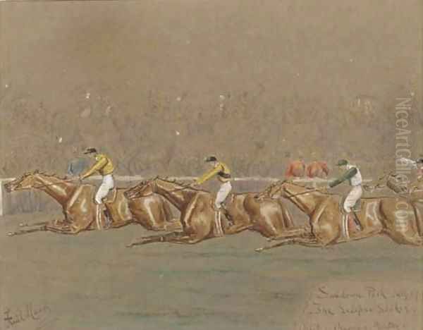 The Eclipse Stakes, Sandown Park, 1888 Oil Painting by George Finch Mason