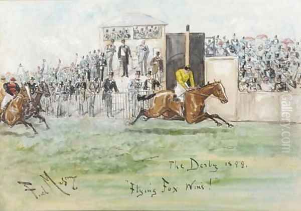 The Derby, 1899, Flying Fox wins Oil Painting by George Finch Mason