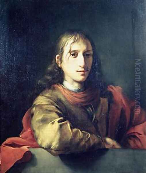 Portrait of a Young Man Oil Painting by Johann Ulrich Mayr