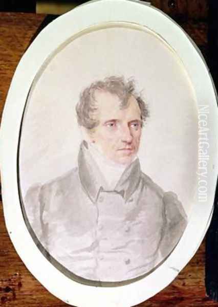 James Fenimore Cooper 1789-1851 Oil Painting by Lizinska-Aimee-Zoe de Mirbel