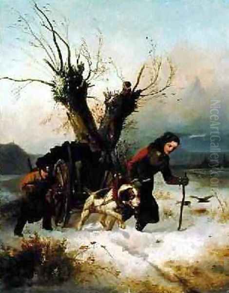 Heavy Load 1850 Oil Painting by Meno Muhlig