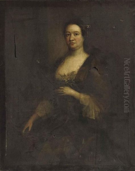 Portrait Of A Lady Oil Painting by Thomas Hudson