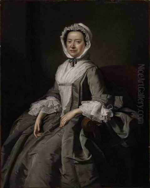 Portrait Of A Lady Oil Painting by Thomas Hudson