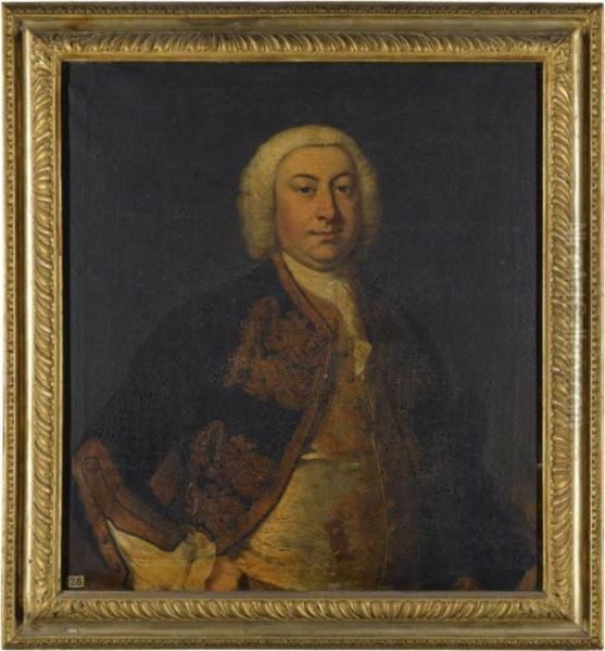 Portrait Of A Gentleman Oil Painting by Thomas Hudson