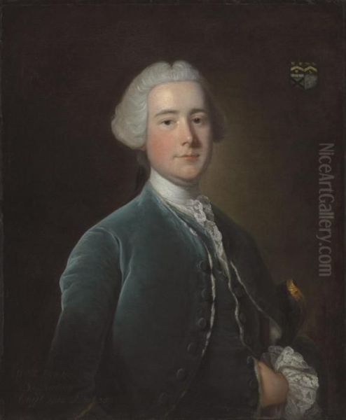 Portrait Of William Fytche Of Bengal, Three-quarter-length Oil Painting by Thomas Hudson