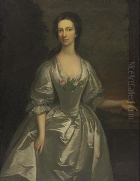 Portrait Of Martha Simpson Oil Painting by Thomas Hudson