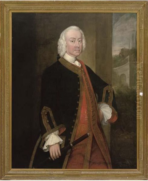 Portrait Of A Gentleman Oil Painting by Thomas Hudson