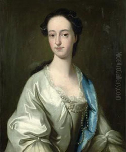 Portrait De Femme Oil Painting by Thomas Hudson