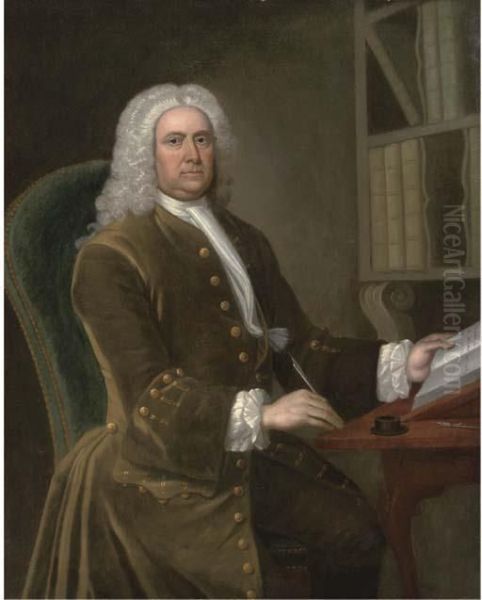 Portrait Of A Gentleman Oil Painting by Thomas Hudson