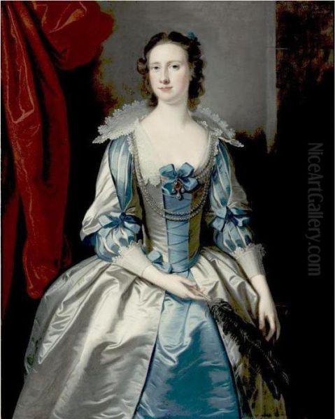 Portrait Of A Lady, Said To Be Mrs. Fryer by Thomas Hudson