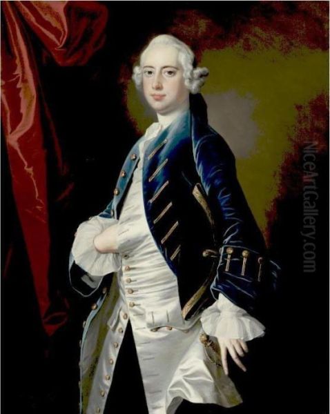 Portrait Of A Gentleman Oil Painting by Thomas Hudson