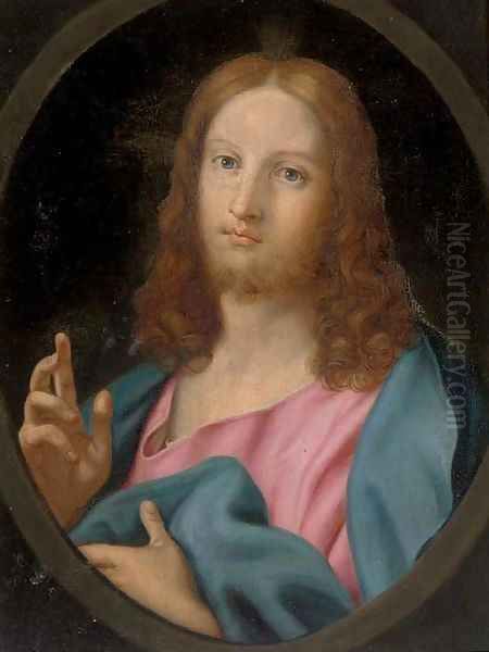 Christ Blessing Oil Painting by Anton Raphael Mengs