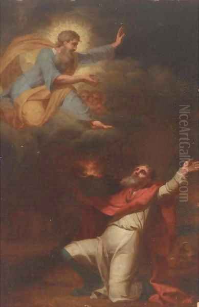 God appearing in a vision to a prophet Oil Painting by Anton Raphael Mengs