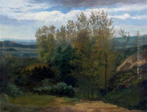 La Campagne De Falaise Oil Painting by Paul Huet