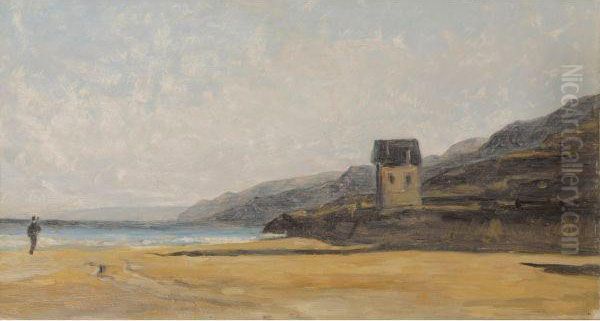 Bord De Mer Oil Painting by Paul Huet