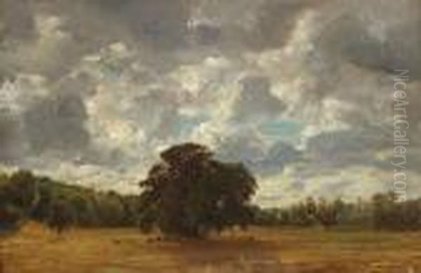 Paysage Au Ciel Orageux Oil Painting by Paul Huet